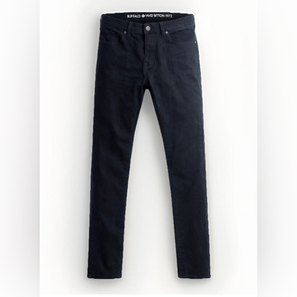 $109 Buffalo David Bitton 1972 Mens 32x32 Black Stretch Jeans Max-x Skinny Pants